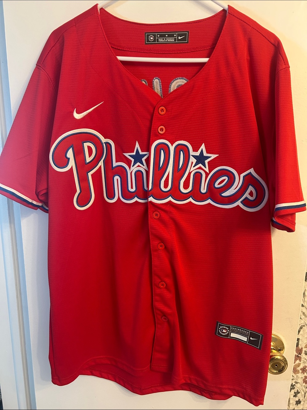 Red Alec Bohm Phillies jersey